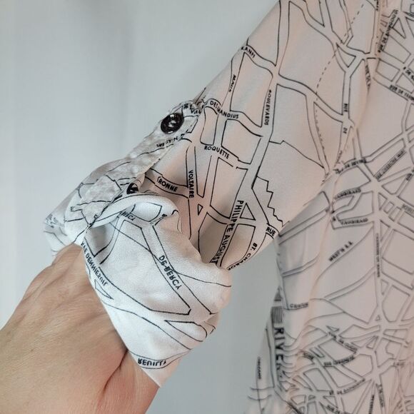 Karl Lagerfeld Paris Street Map Blouse - Picture 11 of 16